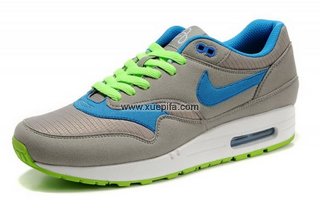 Nike耐克Air max跑鞋 87增高气垫跑步鞋灰蓝绿 男