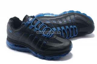 Nike耐克Air max跑鞋 2012新款95黑蓝色 男女