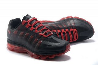 Nike耐克Air max跑鞋 2012新款95黑红色 男女