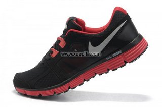 Nike耐克登月跑鞋 2012dual fusion灰黑红 男