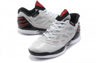 Adidas阿迪罗斯篮球鞋 2012adizero rose dominate low白红色 男