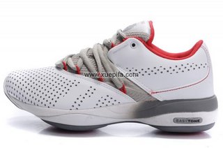 Reebok锐步easytone 2012新款1012跑步鞋白灰红色 女