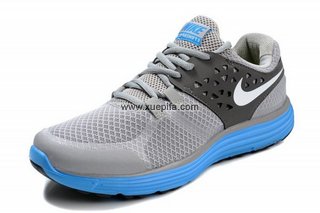 Nike耐克登月跑鞋 2012二代鸟巢冠希柏芝灰蓝色 男