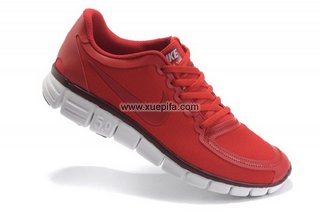 Nike耐克赤足跑鞋 2012新款5.0网面透气红色 男