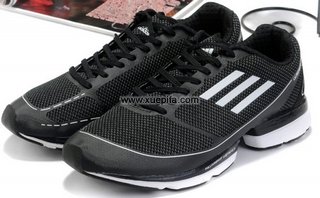 Adidas阿迪三叶草清风跑步鞋 2012新款夏季必备黑白 男