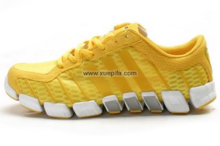 Adidas阿迪毛毛虫跑鞋 2011新款黄白 男