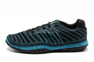 Adidas阿迪三叶草清风跑步鞋 夏季新款黑荧光蓝 女