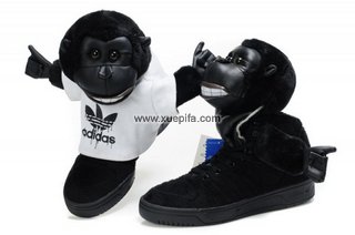 Adidas阿迪三叶草潮流板鞋 2012星猿崛起黑色 男女