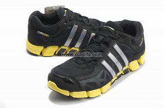 Adidas阿迪毛毛虫跑鞋 2012新款360超轻黑黄彩带 男