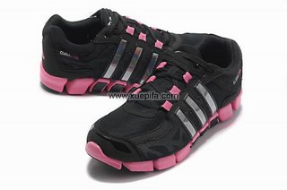 Adidas阿迪毛毛虫跑鞋 2012新款360超轻黑桃红 女