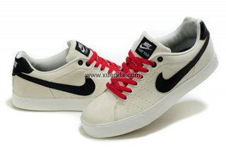 Nike耐克文化鞋 2012款803帆布鞋米黑红 男