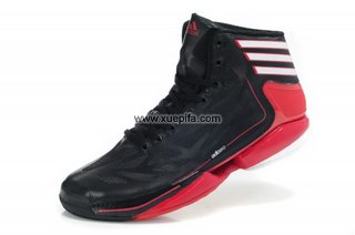 Adidas阿迪罗斯篮球鞋 轻无敌2代黑红 男