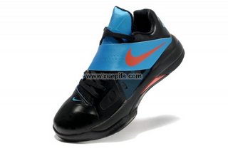 Nike耐克杜兰特篮球鞋 四代战靴黑蓝 男