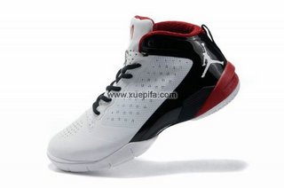 Nike耐克韦德篮球鞋 2012新款JORDAN FLY WADE II白黑红 男