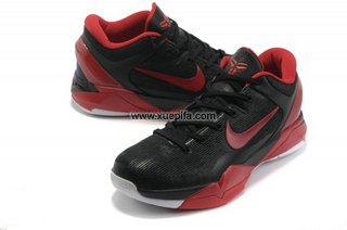 Nike耐克科比7代篮球鞋 球星战靴黑红 男