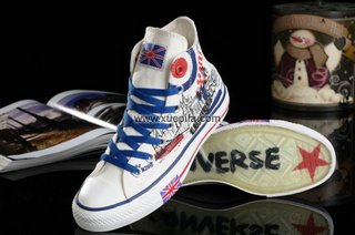 Converse匡威帆布鞋 2012新款英国风伦敦建筑白色涂鸦 男女