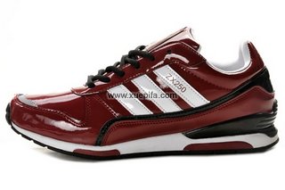 Adidas阿迪三叶草运动跑鞋 2012新款ZX250酒红 男