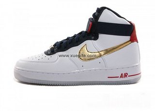 Nike耐克空军板鞋 2012新款国梦十40周年奥运白黑金 男女