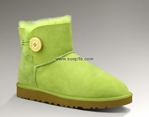 Ugg雪地靴短筒靴 2012新款羊皮毛一体3352黄绿色 女