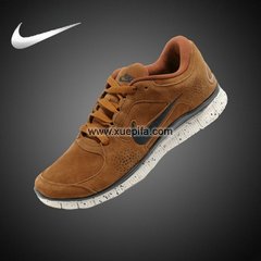 Nike耐克赤足跑鞋 秋冬新款3 Leather浅棕灰 男女