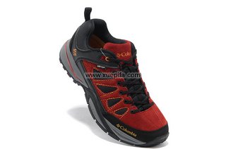哥伦比亚登山鞋 2012新款户外黑红 男