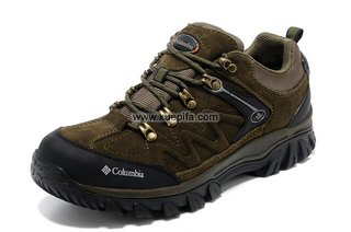 哥伦比亚登山鞋 2012新款徒步绿色 男